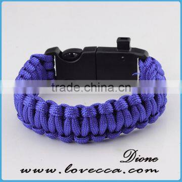 Paracord Wristbands Whistle Flint Compass Paracord Outdoor Survival Bracelet photo-2
