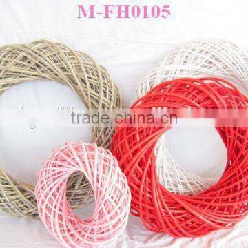 Hanging Wicker Heart Shape Wreath for Decoration photo-5