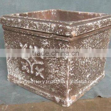 Antique Finish Terracotta Ceramic Planters - washed Terracotta pot