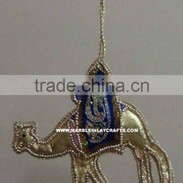 Camel Christmas Hanging Zari Decoration