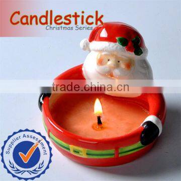 Christmas Candle Holder Santa Claus