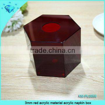 3mm import red acrylic material acrylic napkin box