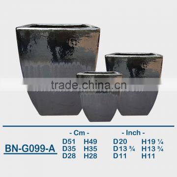 GLAZED CERAMIC OUTDOOR POT BN-G099