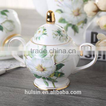 Bone China European Style Flowers Design Coffee Set of 15pcs photo-4
