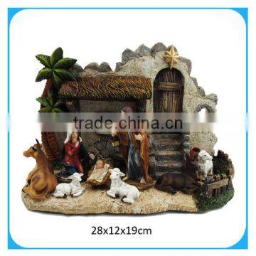 polyresin jesus nativity set manger