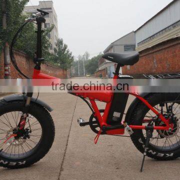 Green Power 48V 500W fat tire small folding electric bike for wholesale