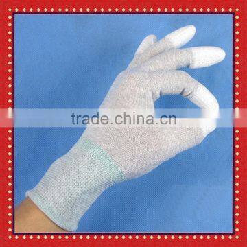 China Supplier Cheap Price Antistatic PU Finger Coated ESD Gloves/ESD Working Gloves/Carbon Fiber Antistatic Gloves photo-6