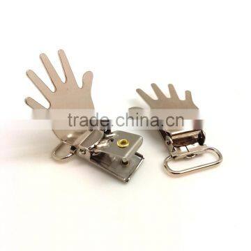 PALM Design Suspender Clip, Fashion High Quality Metal Suspender Clip With Plastic Teeth Inside for Garment photo-3