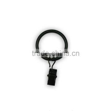 Rod Ring With Clip Hanging / A Ring With A Clip / Iron Curtain Ring With Clip Black Coated