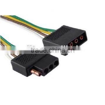 Powerlink FWH401MF 4 flat wishbone trailer wire harness connector with 12'' 16AWG