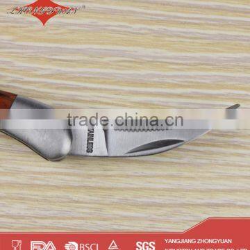 Wood Handle Bottle Cork Opener Wine Corkscrew With Knife photo-3