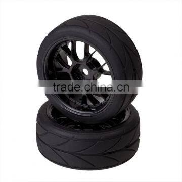 New Price of Car Tires Car Wheel 6111 1/10 ON ROAD RC CAR Wheel Rim & Tyre Black