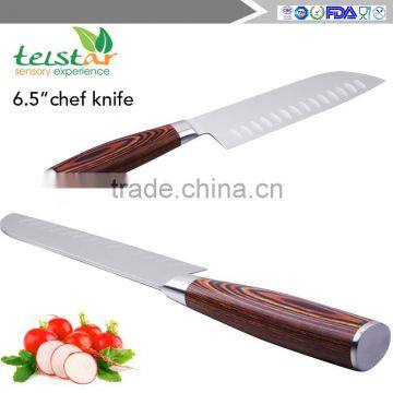 6.5 -inch Colour Wood Handle Vegetables Santoku Knife photo-5