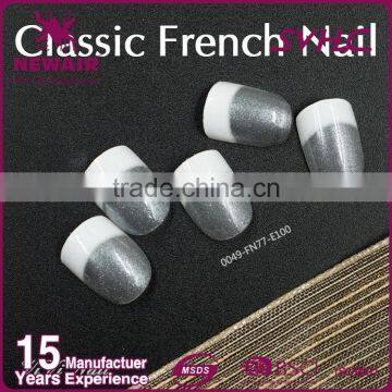 24pcs Set Lady Artificial False Nails Tips Color Edge Opposite French Fake Nail photo-6