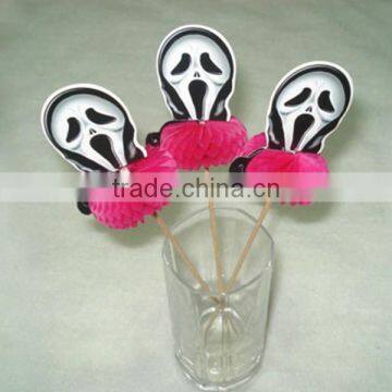 Wholesale Disposable Wooden /Bamboo Flag Toothpicks For Halloween Decoration