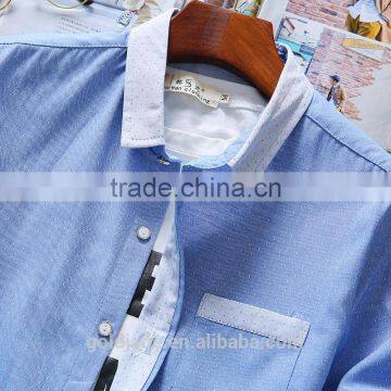 Latest Shirt Designs for Men 2016 Short Sleeve Button Front Skinny Mens Business Dress Shirts