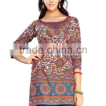 Designer Canvas Crepe Styles Kurtis/jeans Kurti Tops/latest Kurti Designs/ photo-2