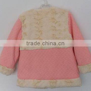 Baby Girl Little Bear Logo Pile Fabric Winter Coat photo-2