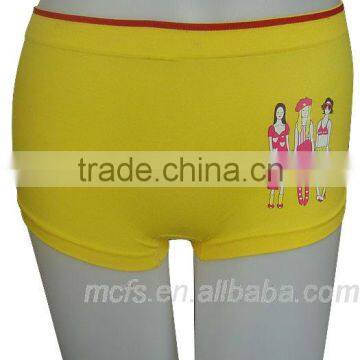 Funny printing boxer women underwear sexy seamless ladie's boxer shorts underwear