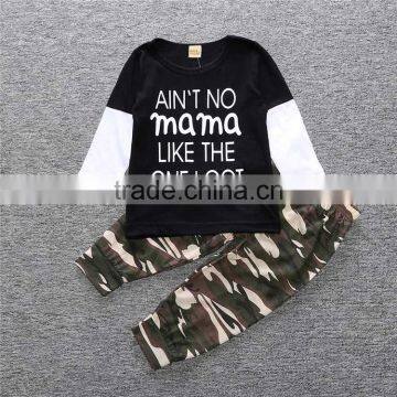 S17489A 2017 New Style Baby Boy Clothes Kids Camouflage Clothes Sets photo-4