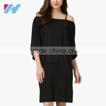 Latest Korean Fashion Trends Wholesale Black Bodycon Mini Dresses For Women Elegant photo-2
