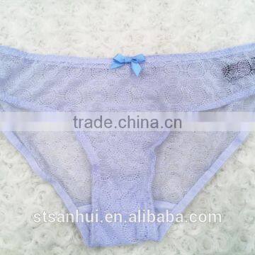 Beauty Bowknot Sexy Ladies Transparent Bra Panty Set New Design photo-3