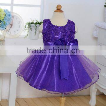 High quality Glamorous Cotton Lining Crystal Blings Puffy Ball Gown Tutu Flower Girl Dresses For Pageant Birthday Wedding Party