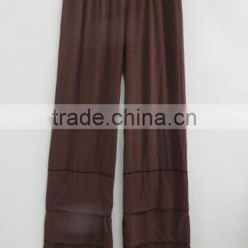 2015 women comfortable brown ruffle pants fashion lady yoga pants YW-121