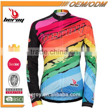 BEROY ladies cycling long sleeve jersey,sun protective cycling long sleeve shirt