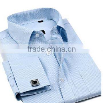 Mens Slim Fit French Cuffs Mens Dress Shirt photo-3