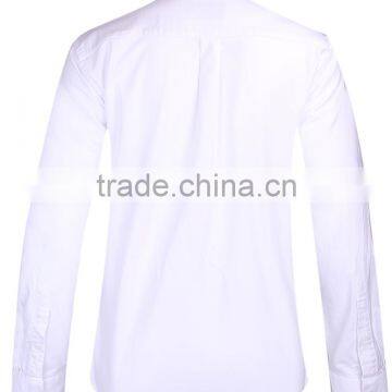 2017 White Oxford Long Sleeve Button-down Collar Casual Shirt for Men photo-3