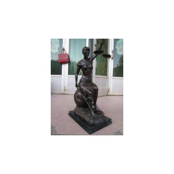 Lady Justice Bronze Sculpture Table Decoration photo-2