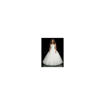 High quality strapless beaded ball gown bridal wedding dress custom made