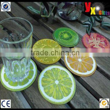 Fruit Slice Silicone Drink Coaster 9x9cm (3.5") Novelty Design