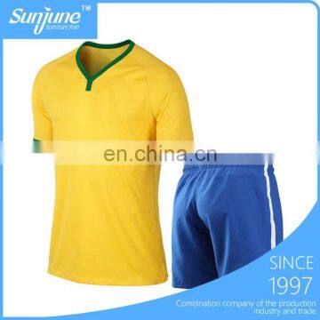 Custom short sleeeve training suits dry fit football jersey set