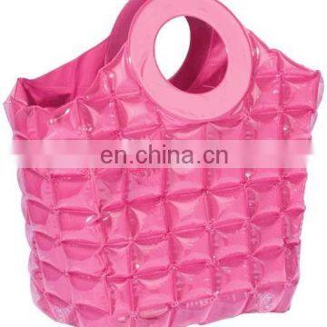 Inflatable bubble hand bag for shopping