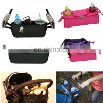 Kids Baby Stroller Safe Console Tray Pram Hanging Bag/Bottle Cup Holder