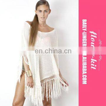 Embroidered Fashion Long Beach Dress Cover Up Beach Dress White Loose Casual Dress