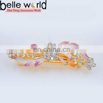 Elegant Bowknot Alloy Rhinestone French Barrette Hair Clips