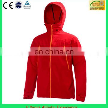 Red custom mesh lining windbreaker With hood Made in CHINA- 6 Years Alibaba Experience