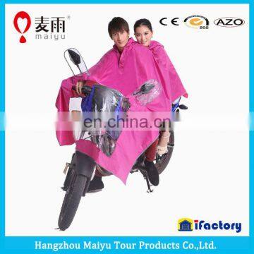 high quality waterproof double rain poncho for motorcycle