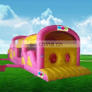 2017 new design Gaint inflatable cute obstacle course for outdoor