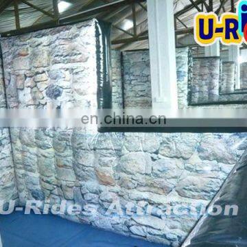 Silvery Color Paintball Bunker Inflatable Paintball Wall For Fun for game