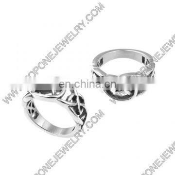 Fashion Stainless Steel Celtic Knot Wedding Engagement Rings photo-4