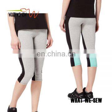 New style color block short running pants slimming sport pants for women