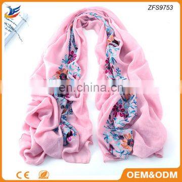 muslem head cover style cotton embroidered shawl