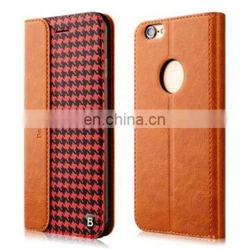 New Design Baseus Collocation Series Genuine Leather + PU Leather Protective Case with Holder and Card Slot for iPhone6