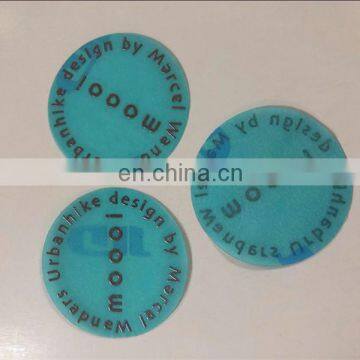 Thin Metallic Chrome Silver Round Adhesive Sticker photo-5