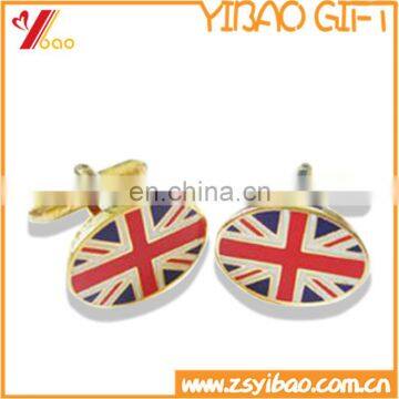 Stainless Steel England flag ski cufflinks