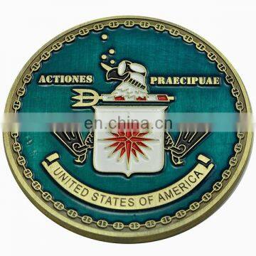 3D Custom Enamel Copper Eagle Challenge Coin photo-3